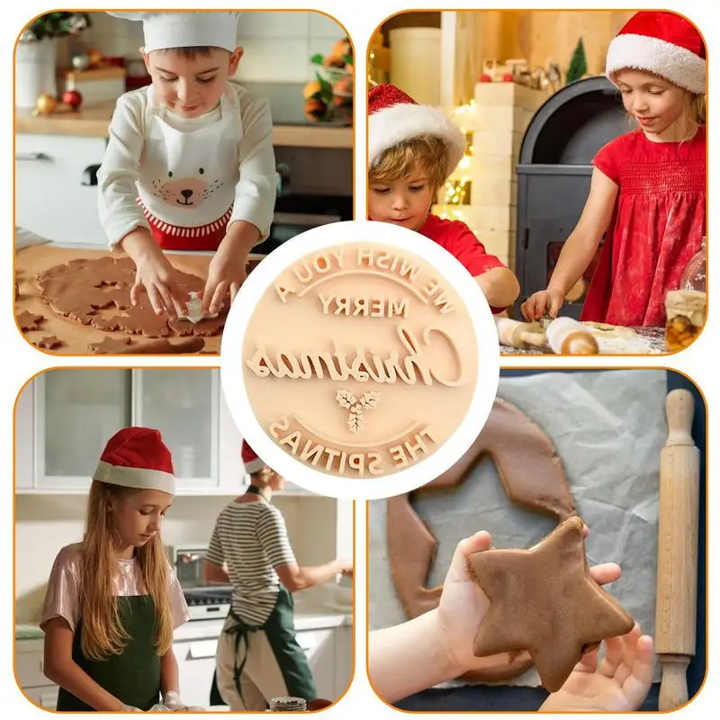 Merry Christmas Biscuit Seal Christmas Day Shaped Biscuit Mold for Home Festival Baking and Festival Decoration 6