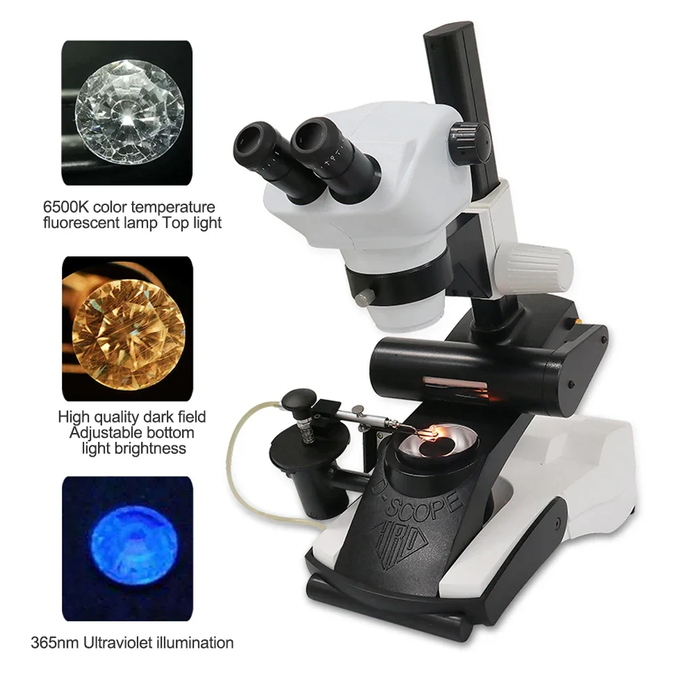 Gemológico estereoscópico binocular óptico multifuncional preciso de laboratório com microscópio D-Scope de alta resolução