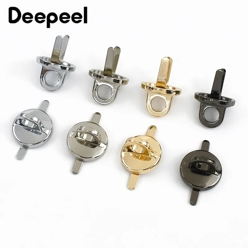 Deepeel 10Pcs Bag Hanging Hook 6*15mm Handbag Side Buckles for Luggage Leather Accessories Clothing Hardware Decoration