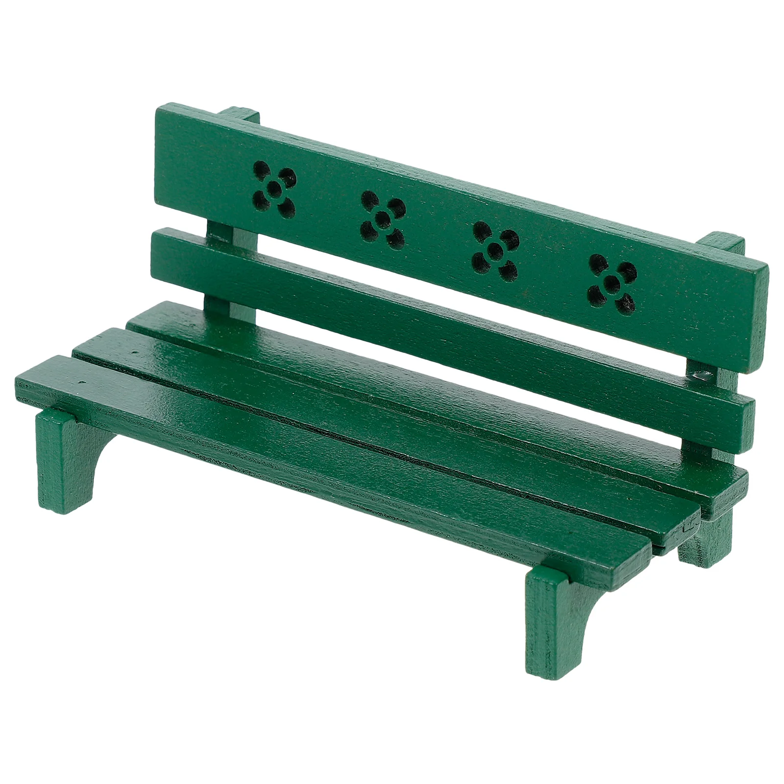 Bench Model Ornaments Mini House Chair Vintage Decorations Toy Furniture Miniature Basswood Simulated Adornment