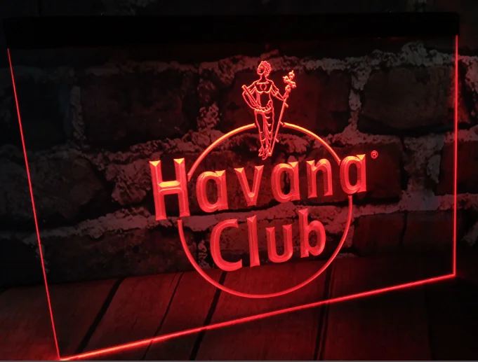 LED-Neonlichtschild, Bar, Pub, Club, Rum, 3D-Schilder, Havanna, B16