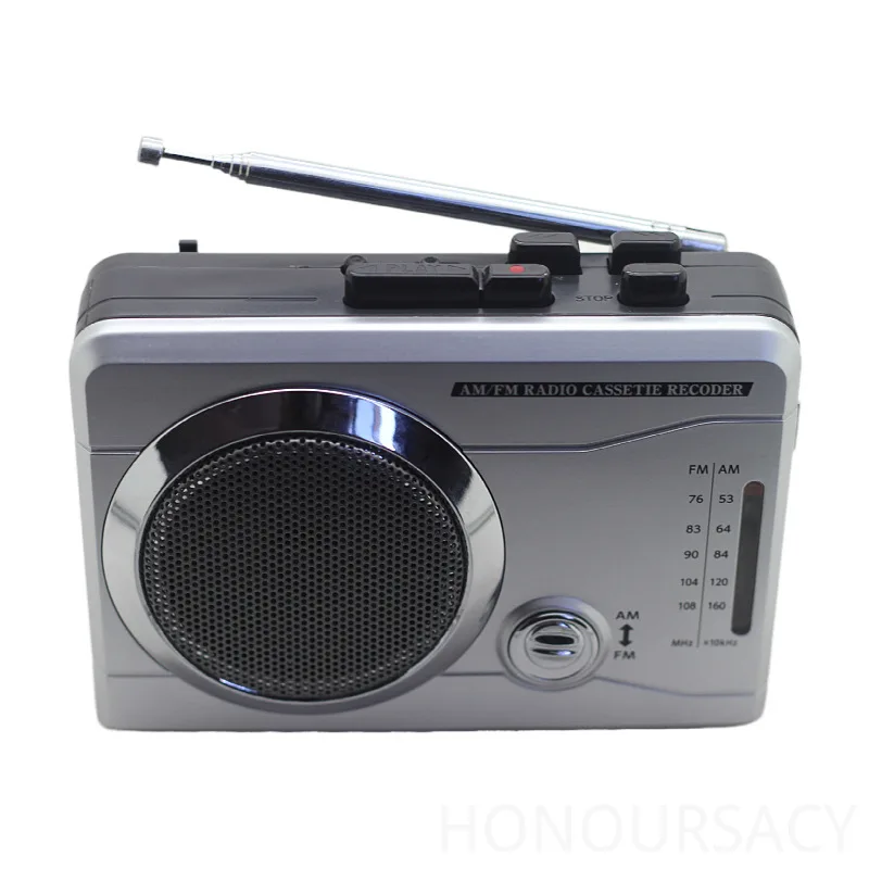 Cassette 2-band Radios Portable Retro Cassette Player Automatic Rewind Nostalgic Cassette Recorder Music Player Built-in Speaker