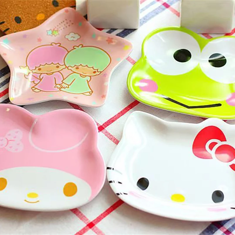 Sanrio Hello Kitty My Melody Keroppi Kawaii Dinner plates anime Snack plates Fruit snack tray