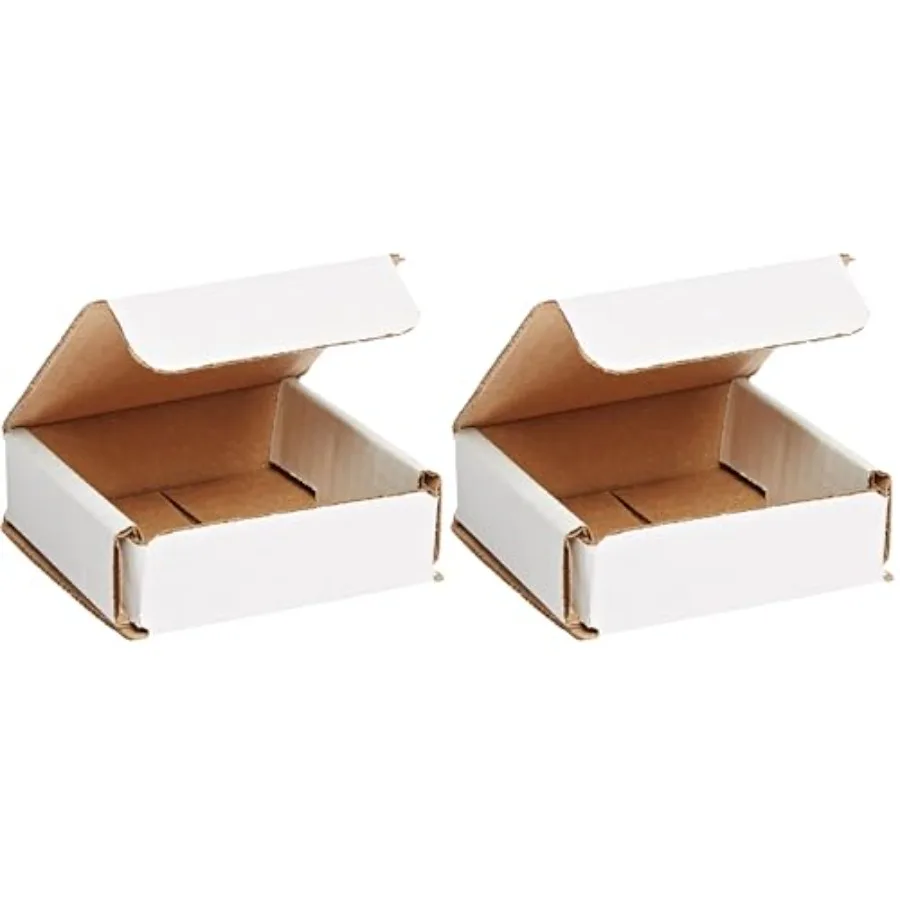 

White Corrugated Cardboard Mailing Boxes 3 x 3 x 1 Inch Pack of 100 Crush-Proof for Shipping Mailing and Storing