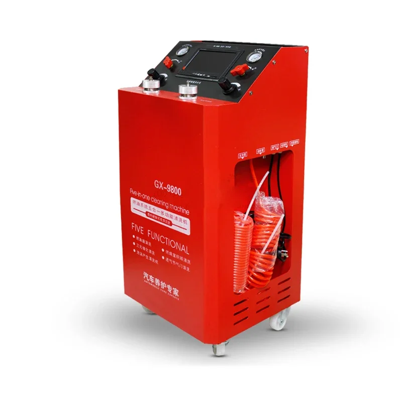 GX- 9800 Auto Fuel Injector Disassembly Free 5 In 1 Cleaning Machine Multifunction Washer With High-Definition  Display