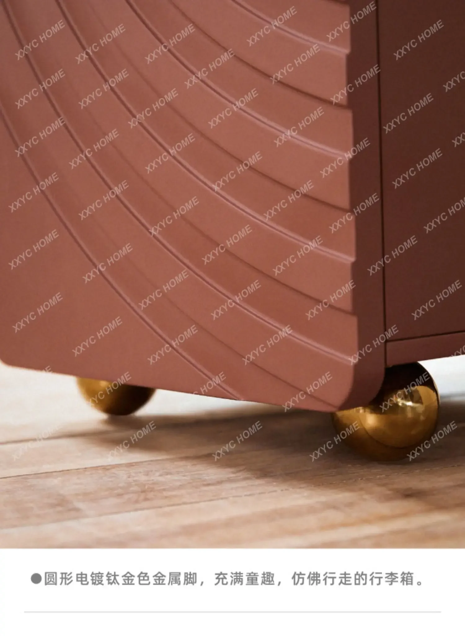 A Nordic bedroom small cabinet locker original light luxury texture storage small bedside table