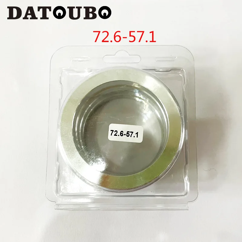 DATOUBO 4 قطعة الألومنيوم سيارة محور عجلات خواتم مركزية 72.6 مللي متر-57.1 مللي متر. 72.6 إلى 57.1 محور خواتم المركزية ، 57.1 مللي متر ID Hub خواتم.