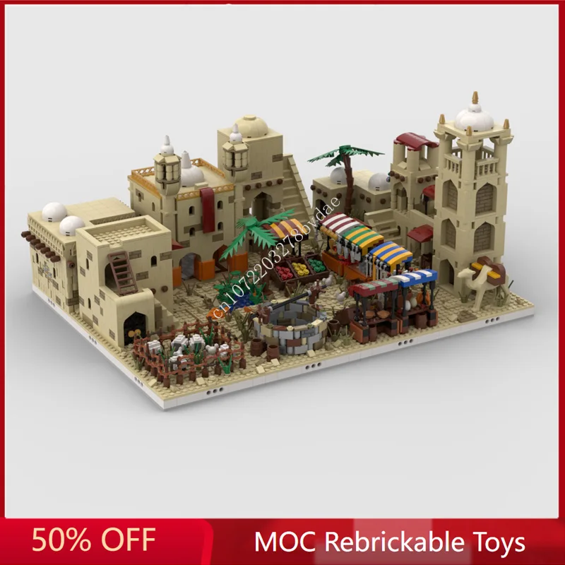 

3957PCS MOC Modular Desert Village City street view Model Building Blocks Technology Bricks DIY Creative Assembly Toys Gifts