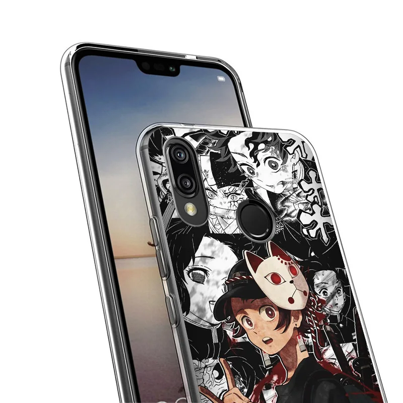 Demon Slayer Tanjiro Cover Phone Case For Huawei P40 P30 P20 P10 Lite Mate 20 10 Pro P Smart Z Y5 Y6 Y7 Y9S Soft Fundas Shell