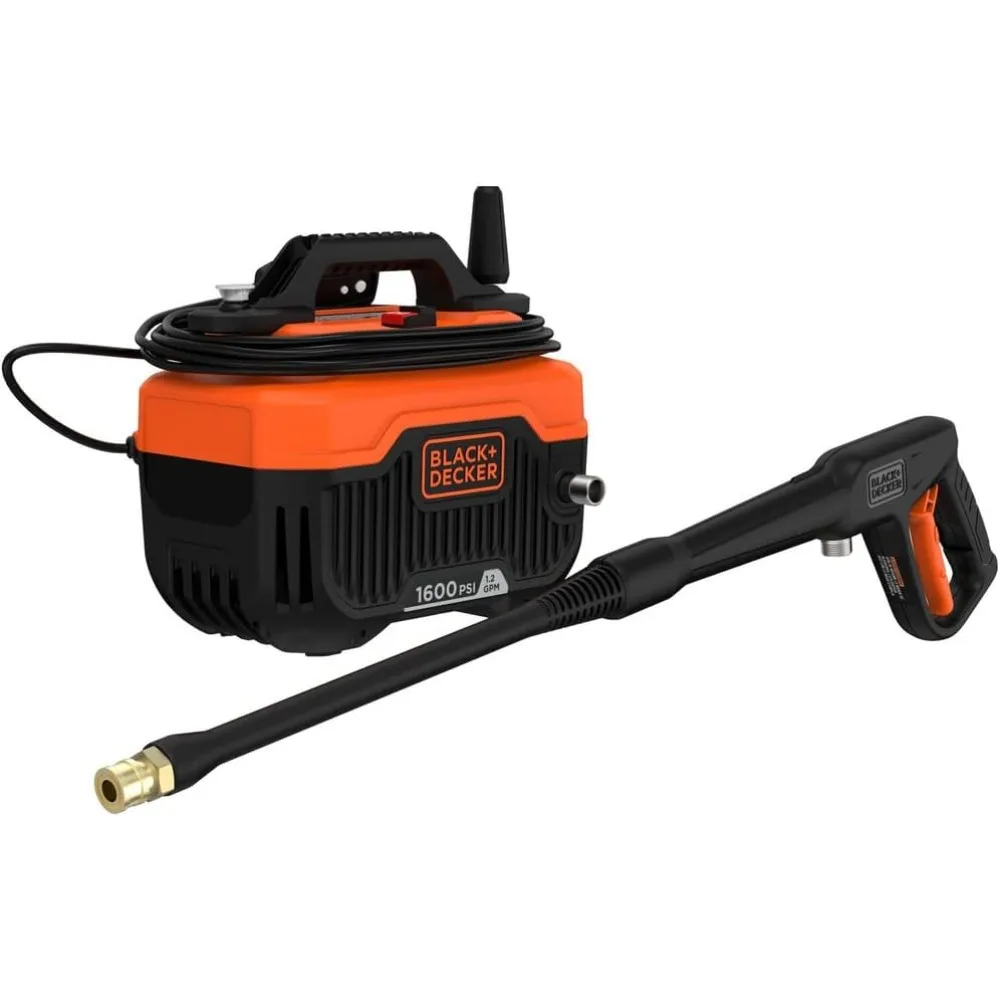 

BLACK+DECKER Electric Cold Water Pressure Washer, 1,600 MAX PSI, 1.2 GPM (BEPW1600)