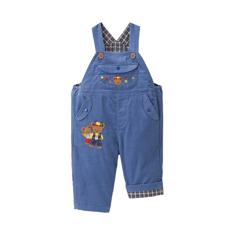 Boys Overalls Girls Pant Cartoon Bear Corduroy Pants Autumn Kids Clothes Baby Boy Clothes Children\'s Overall  Baby Jumpsuit