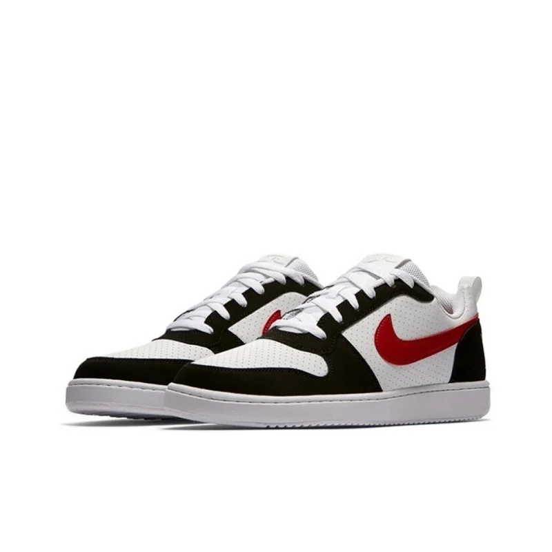 

Nike's New Simple Version of Air Force 1, Comfortable and Durable Outdoor Men's Skateboarding Shoes, Court Borough Shock-Absorbing, Lightweight, Stable, Everyday Low-Top Sneakers, Black and Red Color Scheme with Breathable Holes, Versatile, Fashionable, C
