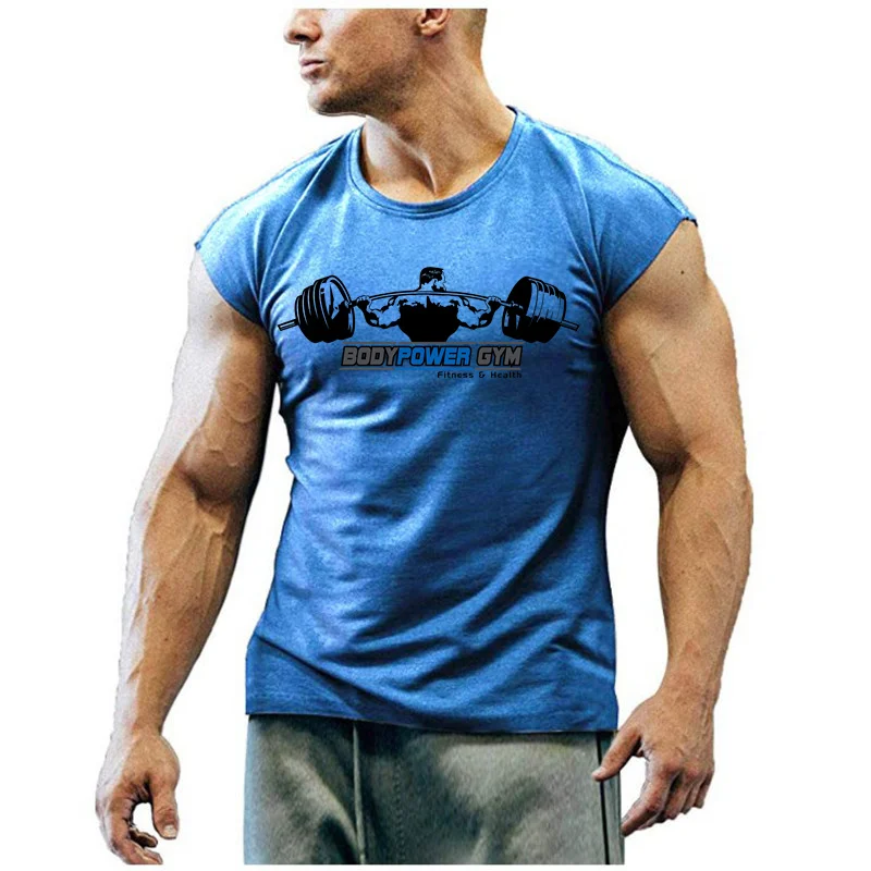 O-neck sleeveless T-shirt simple summer outdoor trend sports men's sleeveless loose T-shirt gym men's oversized