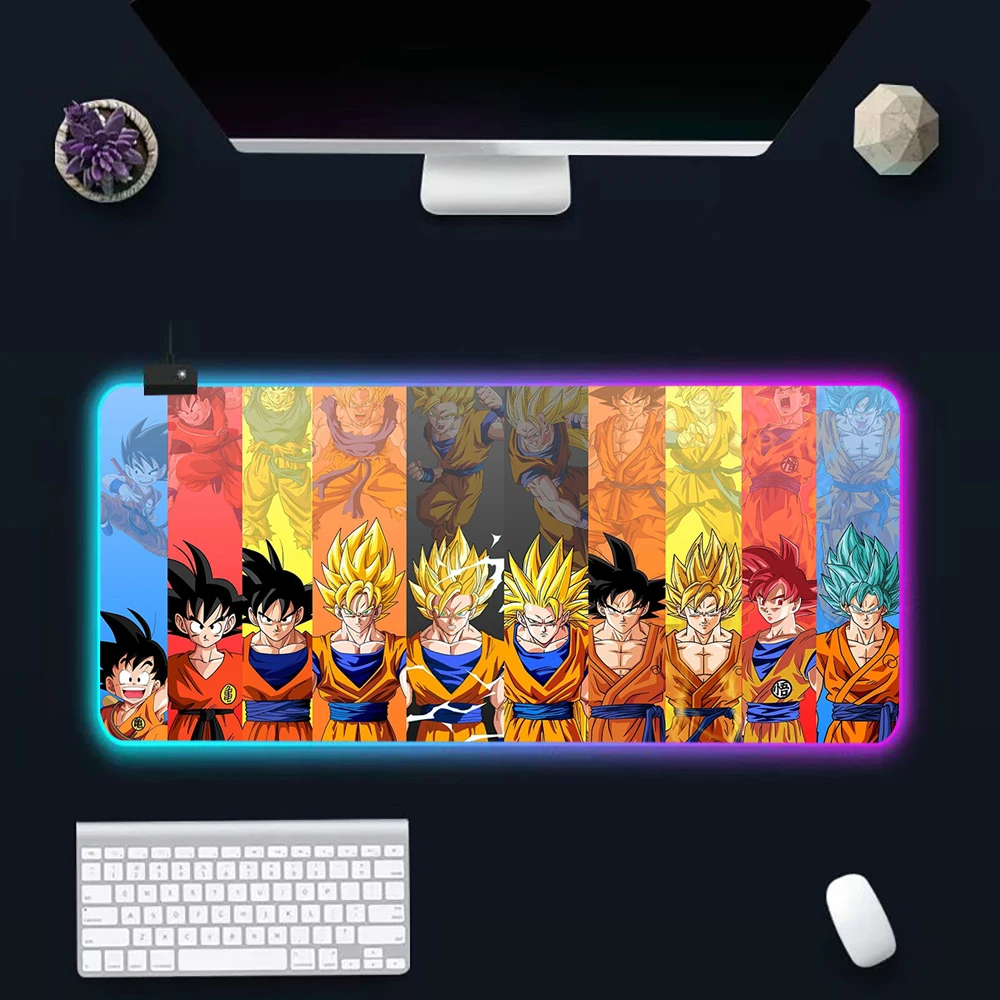 

Anime D-Dragon B-Balls RGB Pc Gamer Keyboard Mouse Pad Mousepad LED Glowing Mouse Mats Rubber Gaming Computer Mausepad