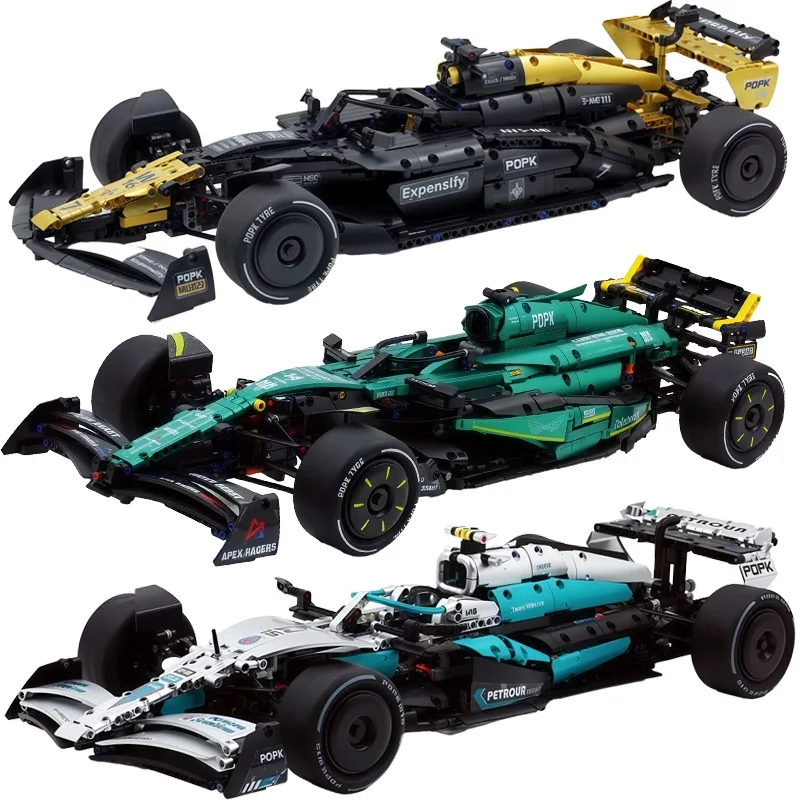 

3 Types 1:8 Technical APXGP AMR25 W15 Super Formula Car Building Blocks Racing Construction Bricks Toy Boy Kid Gift