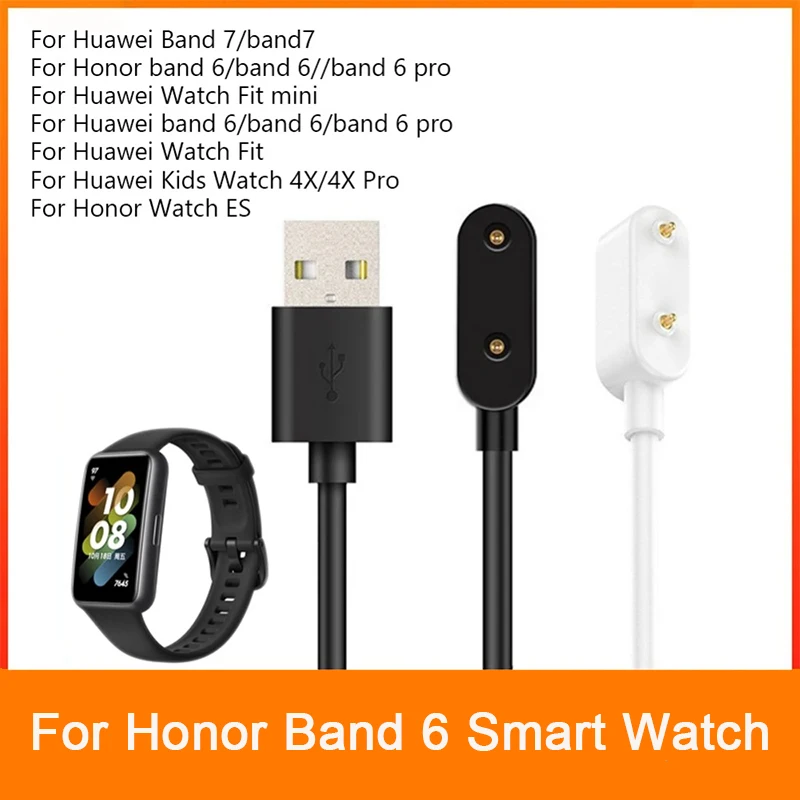 Kwmobile Cavo Di Ricarica Per Honor Band 5/4/3/2 – USB Lungo 97 Cm, Nero, Ricarica Veloce - 2