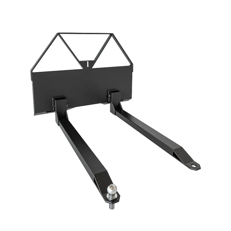 2600LBS " Heavy  Pallet Forks Quick Attach Mount Skid Steer Fork Frame Attachments with Hitch Ball for Loaders Tractors