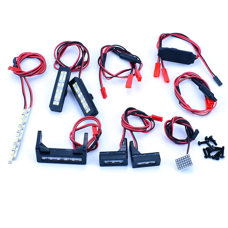 LED จําลองไฟท้ายไฟหน้านําร่องสําหรับ 1/7 ARRMA LIMITLESS F1 ความเร็ว Bash Roller Drift รถอะไหล่