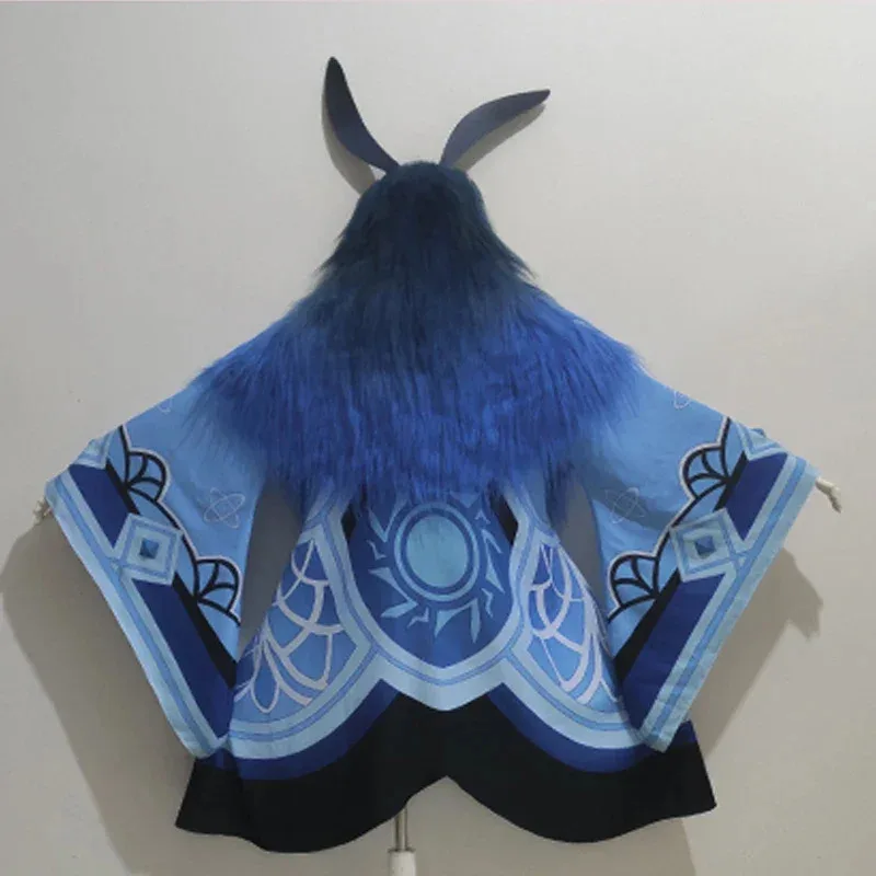 Genshin Impact Cosplay Ice Attribute Abyss Mage Costume Custom Cos Suit Props Weapon Mask Halloween Party Anime Role Play Outfit