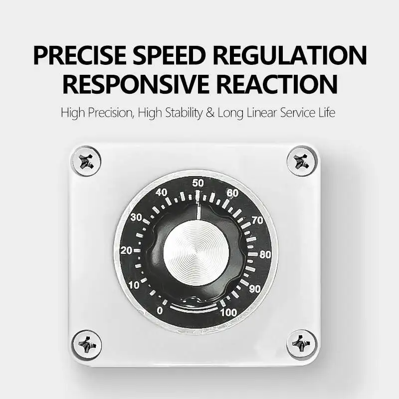 4.7 10k Waterproof Potentiometer Knob Switch Frequency Converter Speed Control Box Power Control