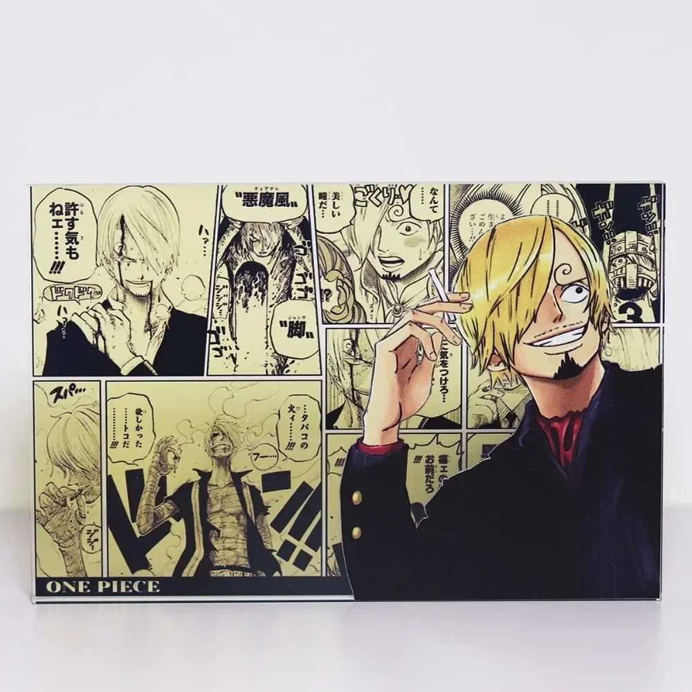 Carte de collection de jeux périphériques Anime, Roronoa Zoro, Sanji, Portgas D Zan, Briques en acrylique faites soi-même, Cadeau de vacances, 1 Pc