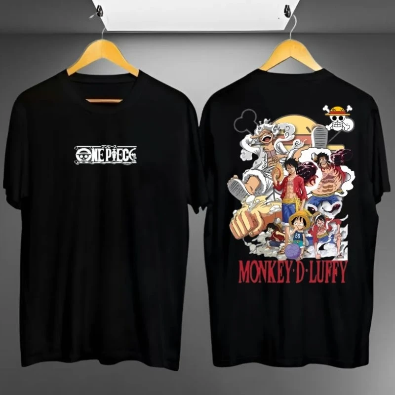 

2025 Hot Japanes One Piece Cotton Luffy Tshirt Men Breathable Cotton TShirt Summer Women Men Oversize Cosplay Tshirt Men Clothes