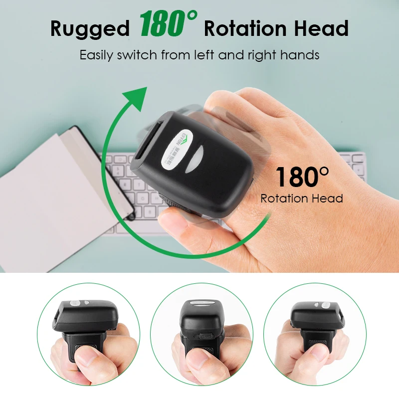 Portable for USB 1D 2D QR Code Handfree Barcode Scanner OEM ODM Glove Wearable Warehouse Logistics in Stock