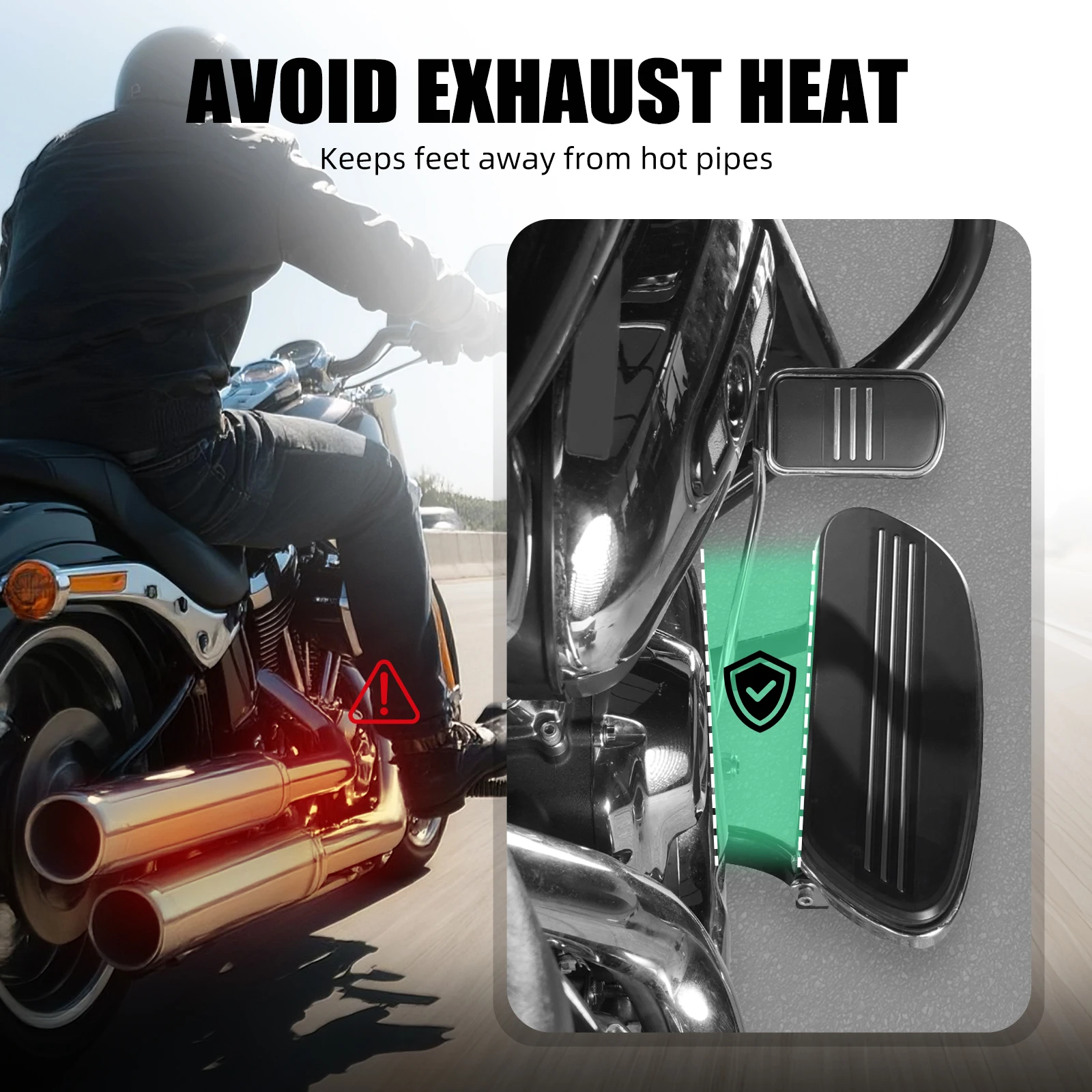 مجموعة تمديدات لوحة الأرضية للسائق Harley Street Glide FLHX FLHXS 2009-2024 Road King Classic FLHRC 2009-2020 Road Glide FLTRX #3