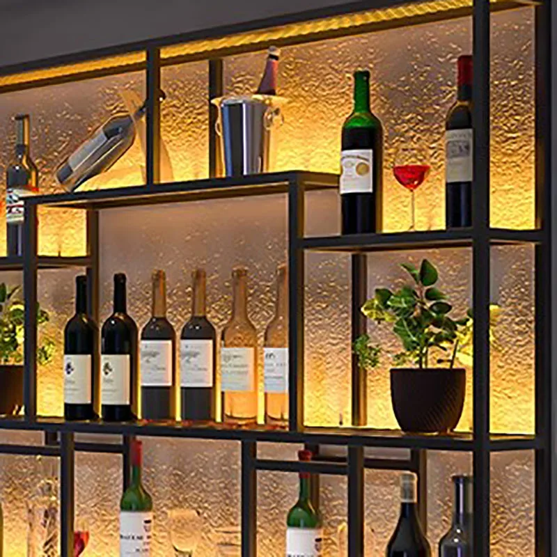 Restaurant Modern Wine Cabinets Unique Bottle Wall Mounted Drink Wine Racks Cellar Cocktail Botellero Vino Kitchen Furniture