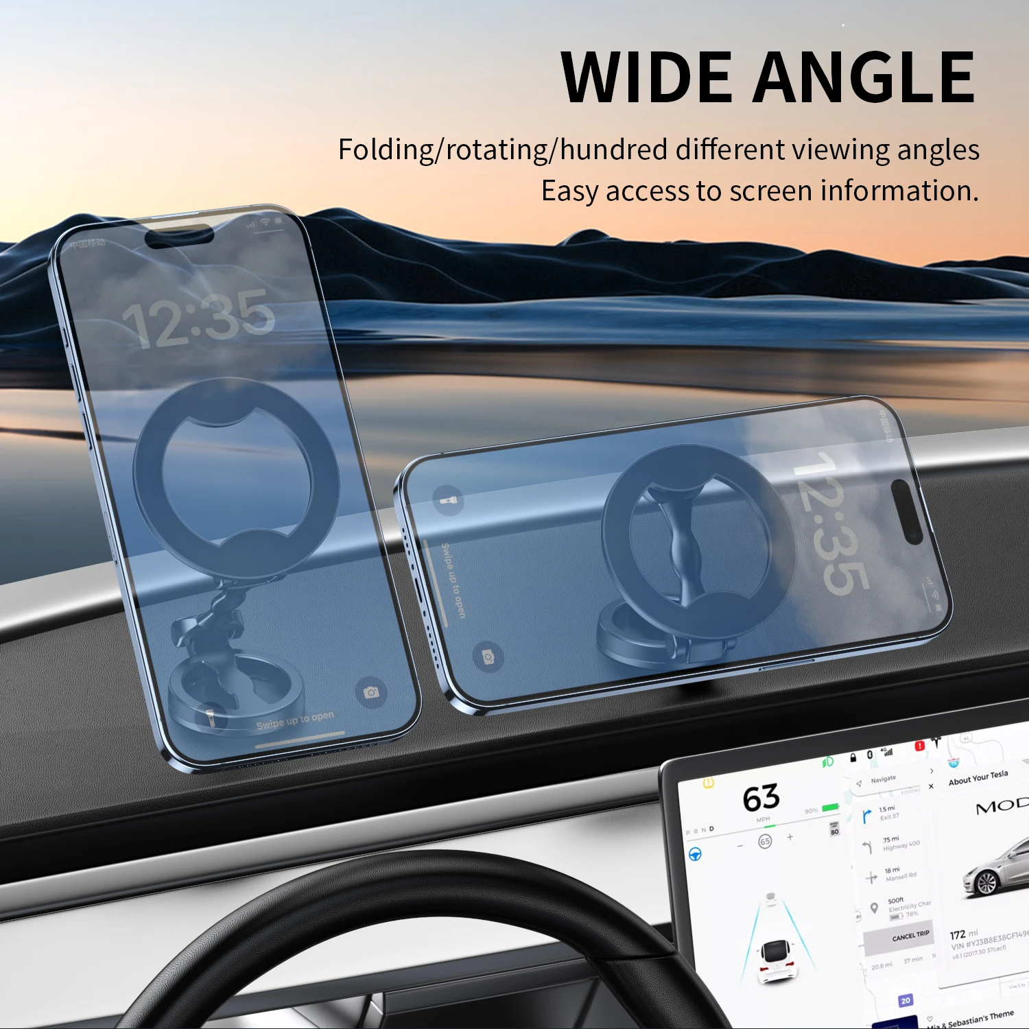 

Free Rotat Foldable Magnetic Car Phone Holder Universal Stand for Samsung S24 S23 S22 Ultra Plus FE Gear Shaft Magnet GPS Mount