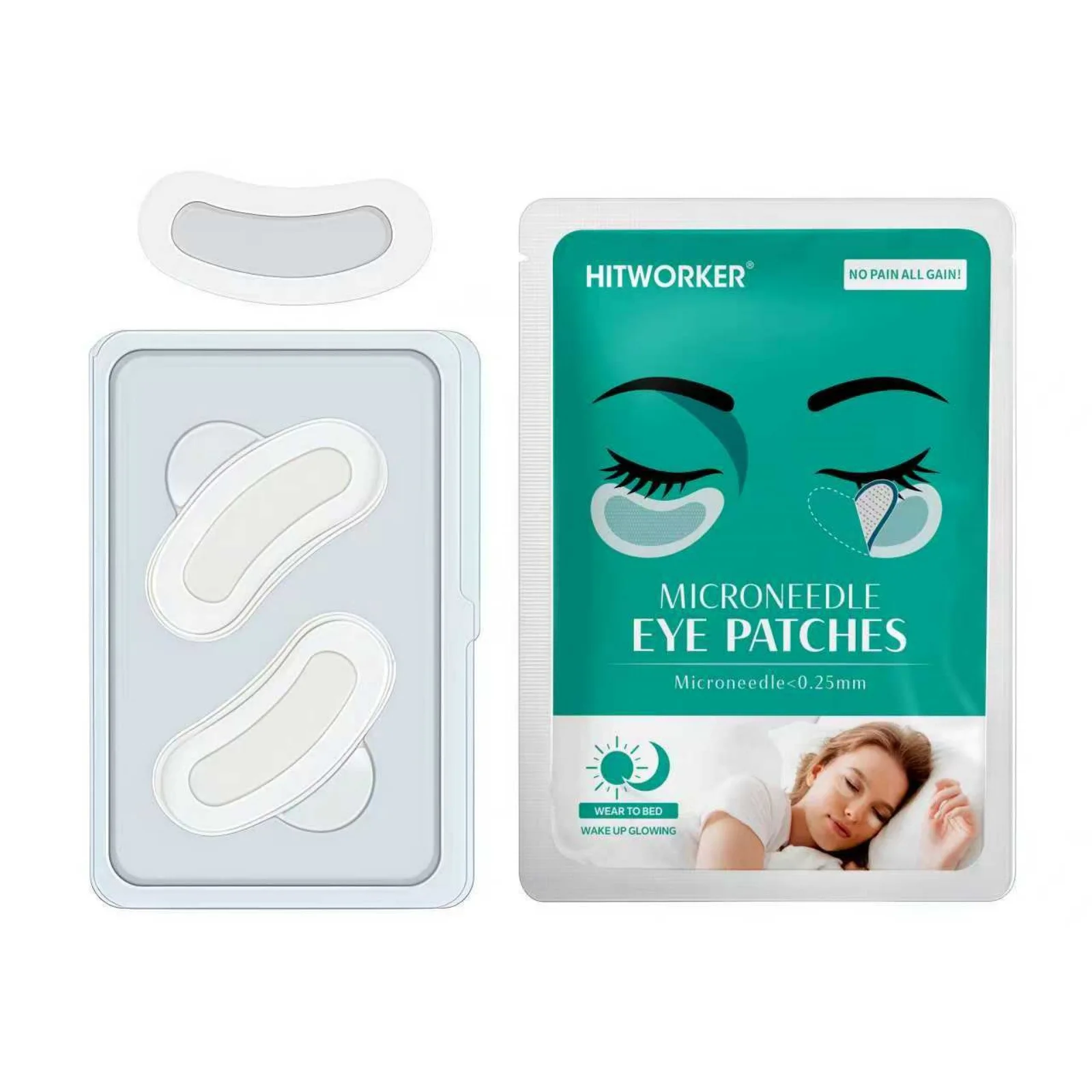 2-pack hyaluronic acid eye mask - provides moisture and nutrients to the skin, suitable for all people, gentle and non irritatin