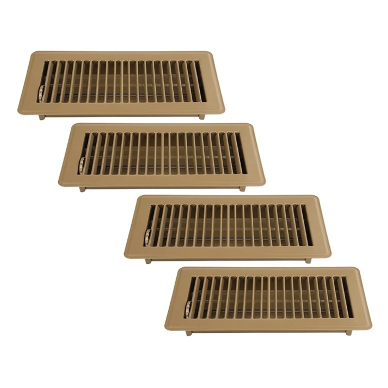 Floor Register 4X10, 4 Pack Floor Register Vents,Heavy Duty Steel Walkable Floor Grates,Adjustable Decor Grate