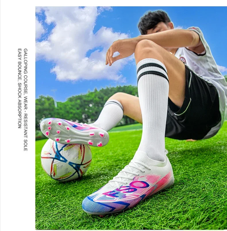 Neue Herren Fußballschuhe FG Ultraleichte Fußballstiefel Outdoor-Trainingsschuhe Fußballspiel Lange Stollen Rutschfeste Stollenschuhe Dropshipping – Detail 6