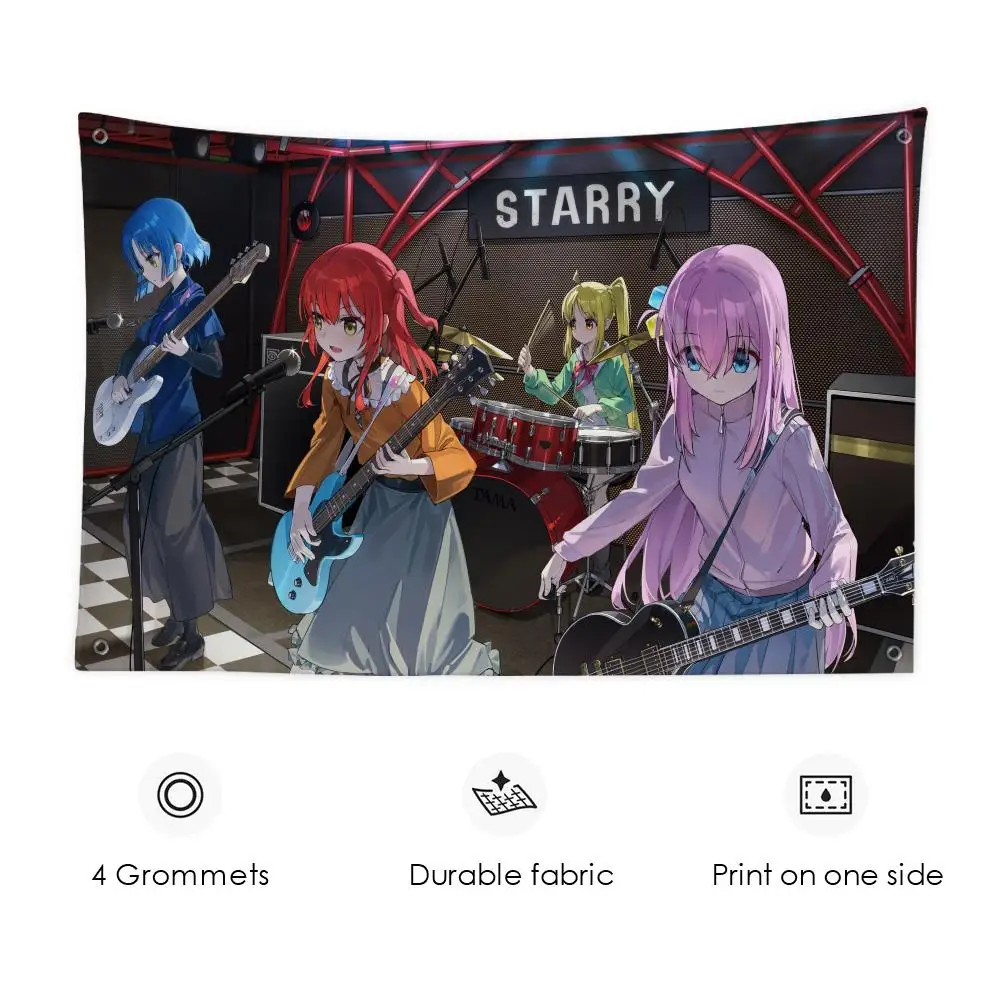 

Флаги H-Hitori Gotou Bocchi, настенный баннер с индивидуальным дизайном для спальни, дома, гостиной, уличного декора