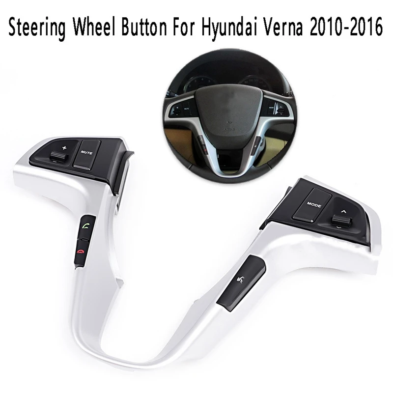 Steering Wheel Button Steering Wheel Audio Volume Music Control Button Switch With Backlight For Hyundai Verna 2010-2016