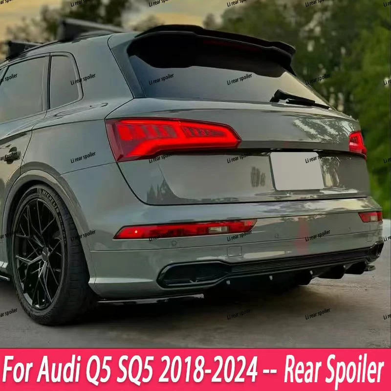 

FOR Audi Q5 SQ5 2017-2023 Black Rear Spoiler MAXTON Style Wing Trunk Modification Stylish Accessories