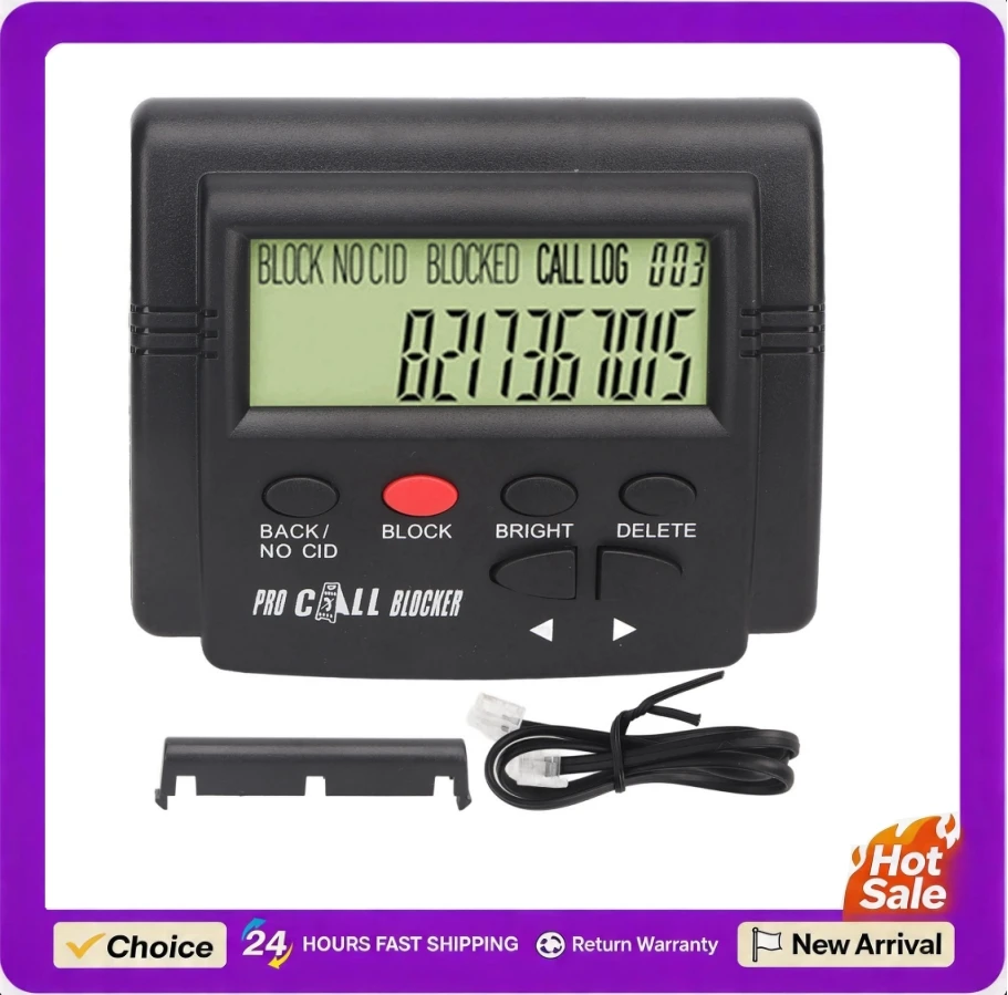 Call Blocker Landline Phone Blocker 4000 Groups Large Capacity Prevent Harassment Caller ID Box Call Blocker with LCD Display