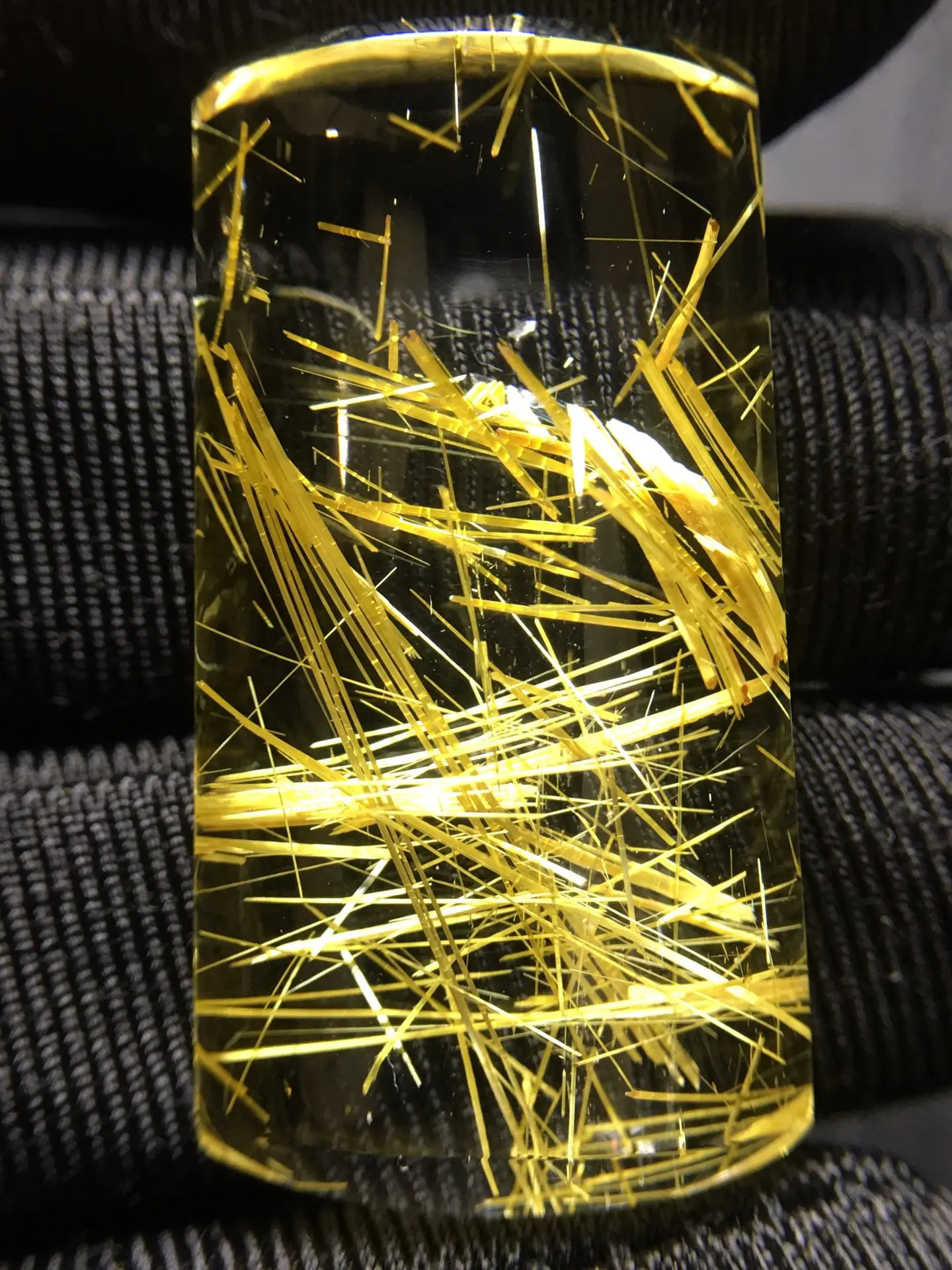 

Натуральный золотистый рутиловый кварцевый кулон, украшение из рутилового кварца, 35*19*7 мм, для мужчин и женщин, Бразилия, AAAAAAA