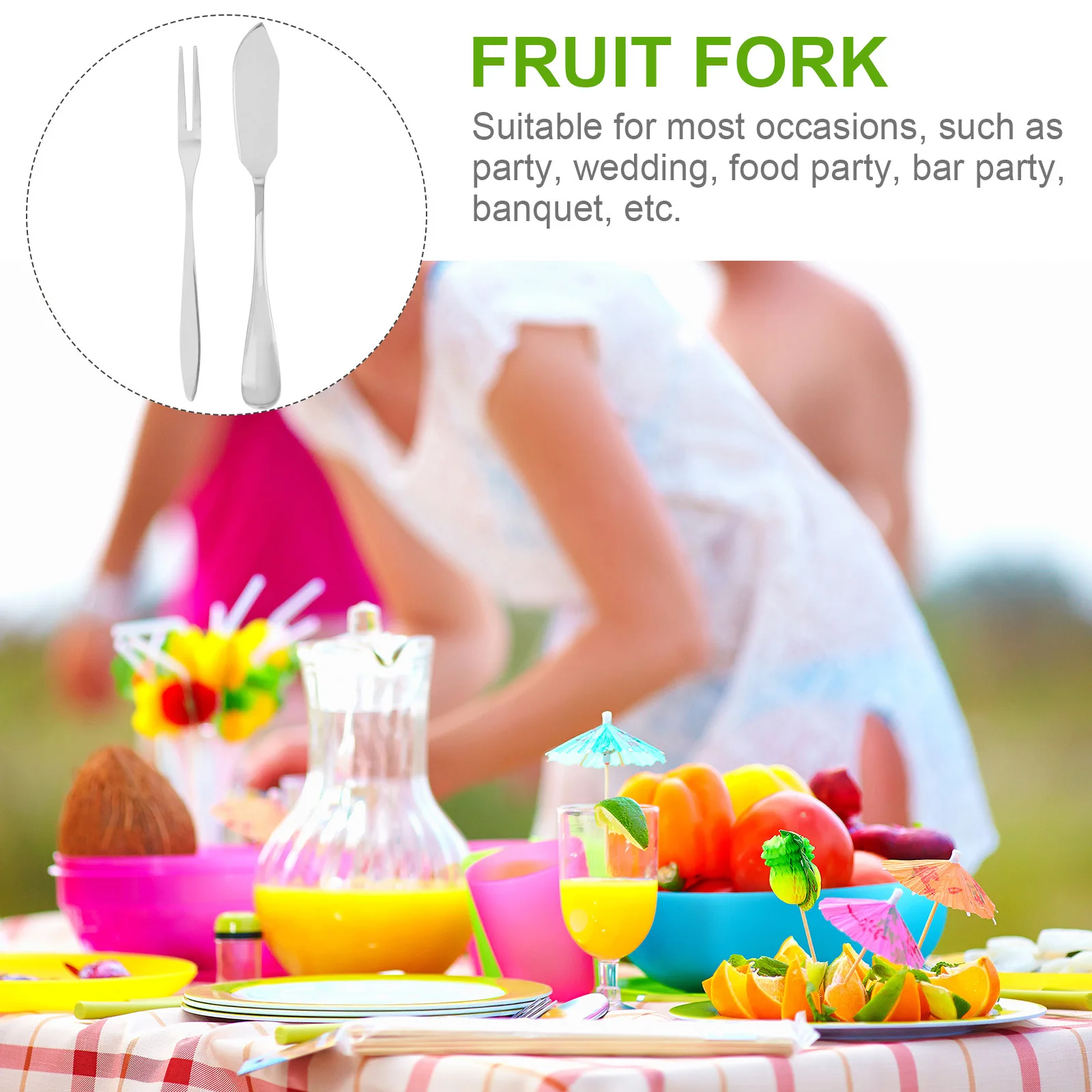 

8pcs Butter Knives Food Picks Two Prong Toothpicks Fruit Forks Set For Cake Dessert Party Wedding Food Picks Kitchen Gadget