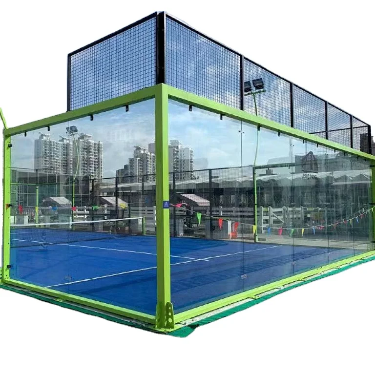 Padel Court/squash Court/pickleball Court with Roof   High Quality Customized  Padel Grass 10 Years Warranty