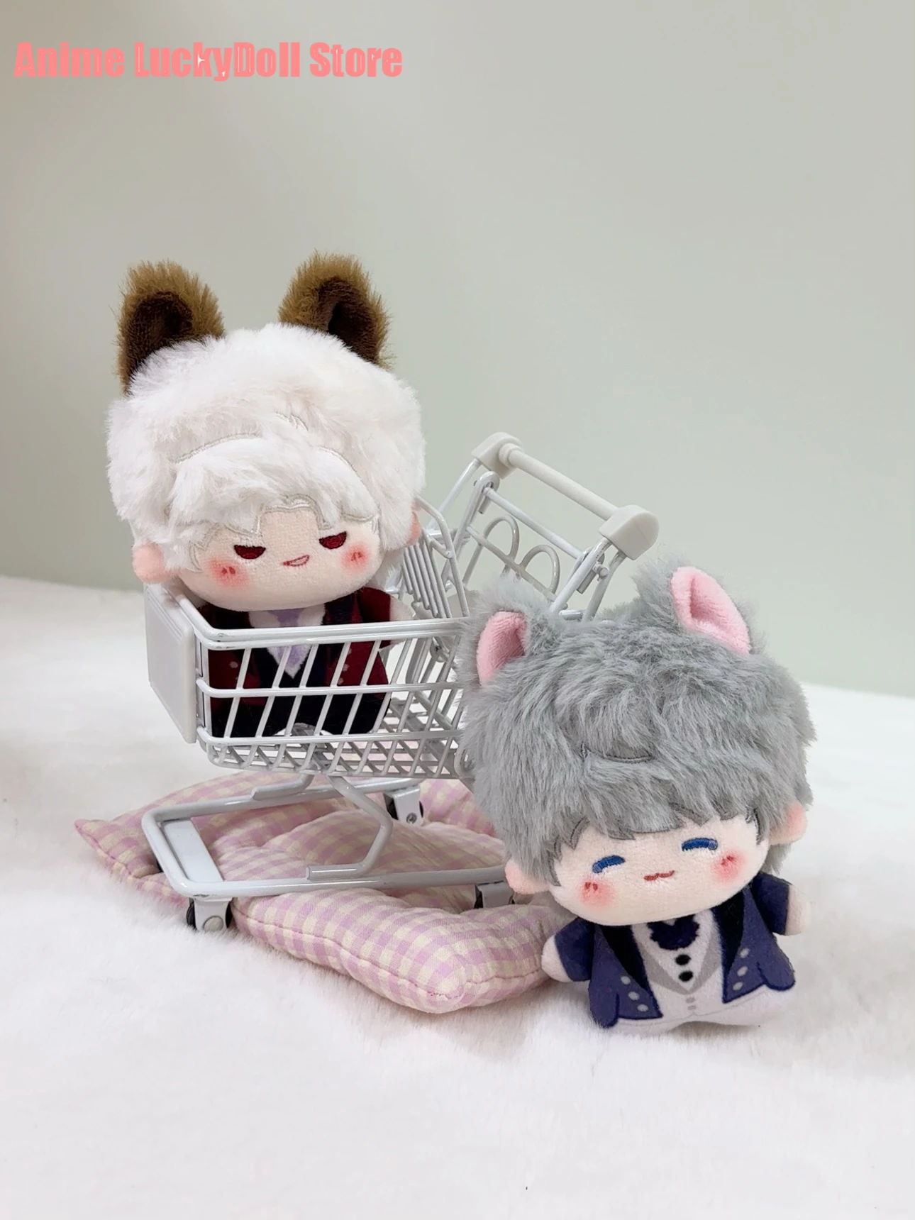Anime Xavier Sylus Love and Deepspace Zayne Rafayel Cat Ear Cosplay Doll Stuffed Toys Pendant Puppet Fluffy Maumet Keychain 10cm