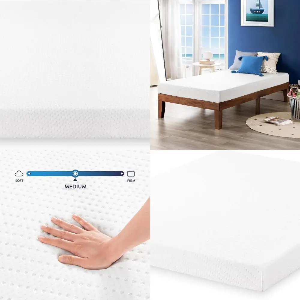 

Двойной матрас 5, гелевая пена с эффектом памяти — средней жесткости, в кровать в коробке, подходит для детей и взрослых, белый