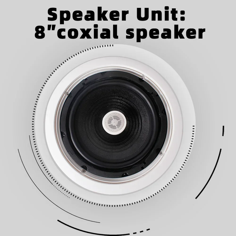 Coxial 8inch Ceiling Speaker Home Theater Sound Loundspeaker Amplifier Surround Audio Wall Mount Roof Wireless Stereo for Hotel