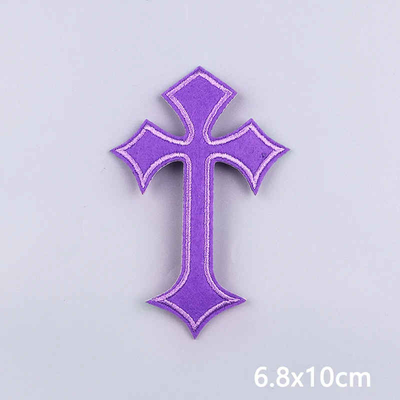 Jesus-Kreuz-Stickerei-Aufnäher für Kleidung, Gold-Silber-Kreuz-Aufnäher zum Aufbügeln für Kleidung, Persönlichkeits-Applikationen, Basteldekoration – Detail 10