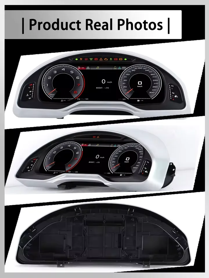 12.3 Inch LCD Digital Dashboard For Audi Q7 2006-2015 Instrument Cluster Speedometer Virtual Cockpit CarPlay Android Auto
