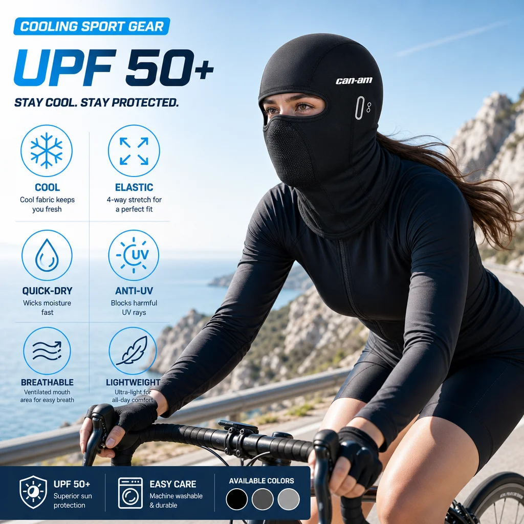 Unisex Can-Am Balaclava Motorcycle Face Mask with Breathable Hole for Summer UV Protection And Winter Warm Ski Use