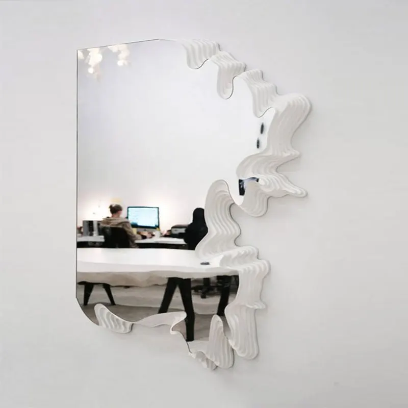 Irregular Dressing Mirror Ins Style Makeup Mirror Shaped Hallway Decorative Mirror Creative Wall-Mounted Mirror