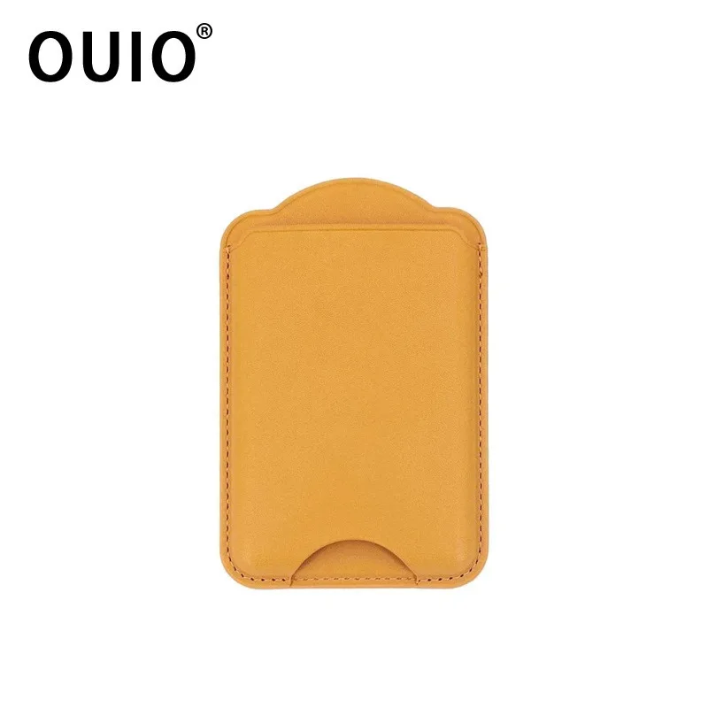 OUIO ل Magsafe محفظة جلدية مغناطيسية آيفون 16 15 برو ماكس لسامسونج غالاكسي S25 S24 الترا اكسسوارات حامل البطاقة