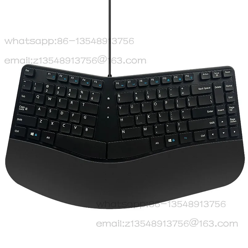 Spot MC-390B Ergonomic keyboard, wired arched keyboard, with palm rest