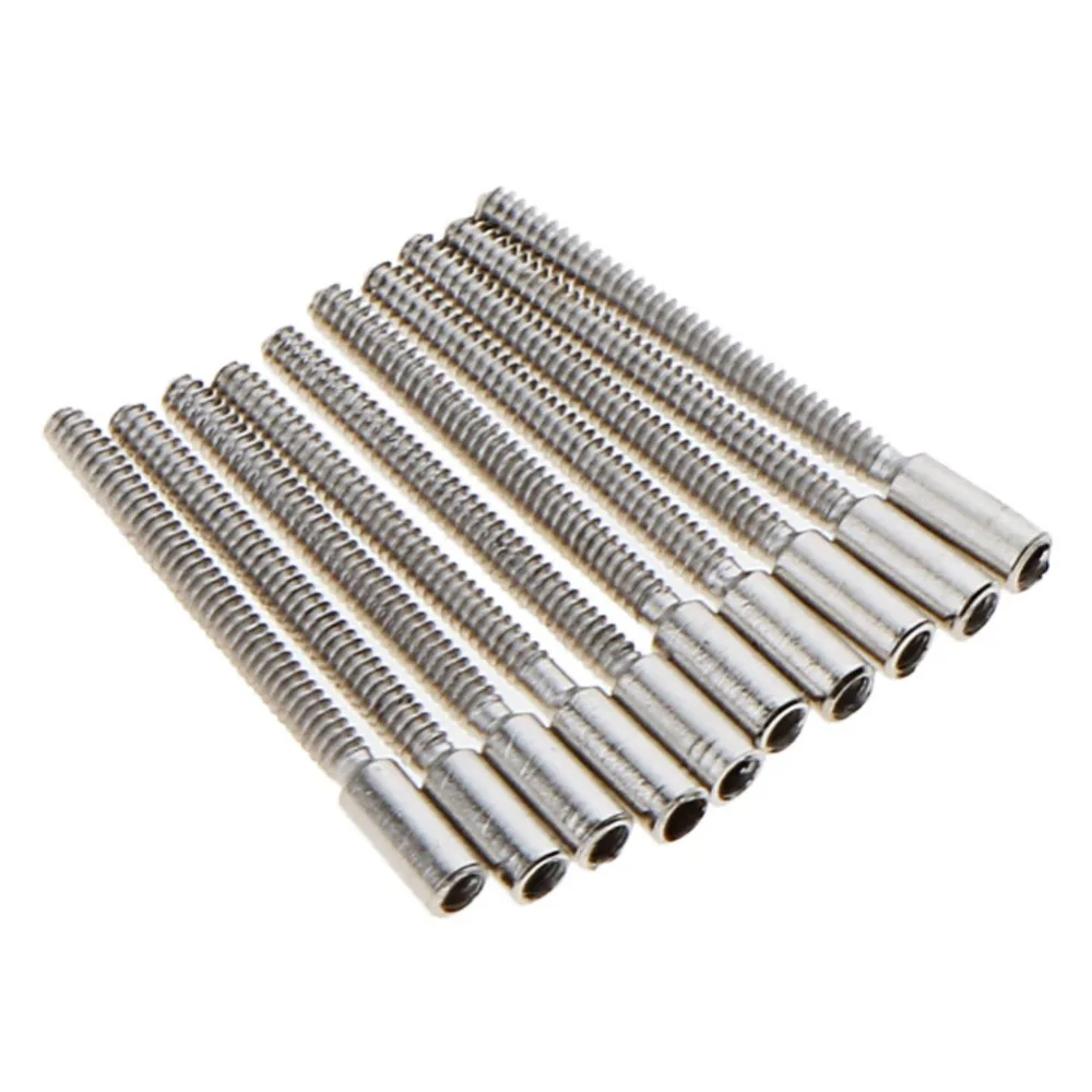 100 Pcs Professional Metal Watch Stem Extender 0.7mm Threads Watch Extension Bar Watch Winding Extender Watchmakers Tool